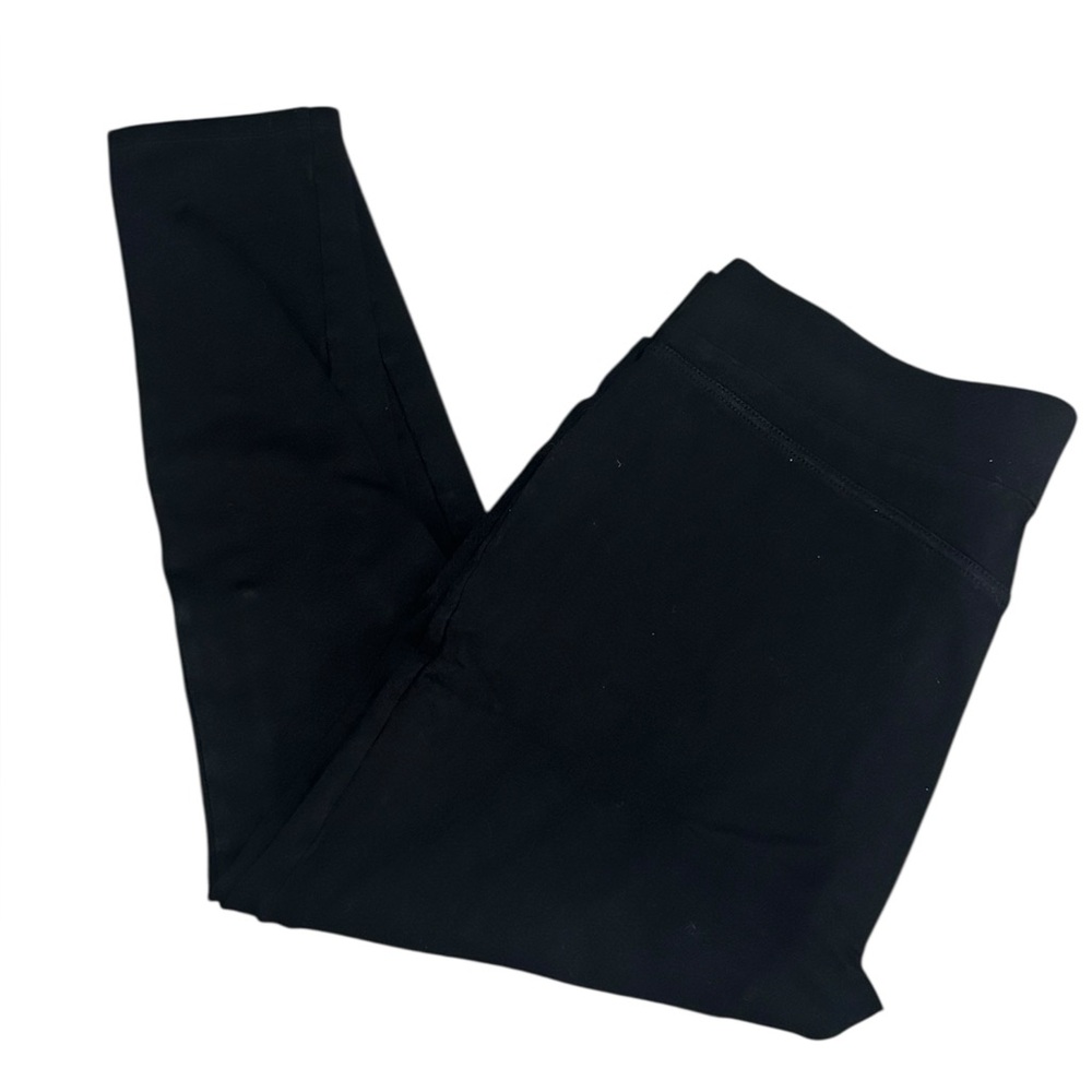 Loft Black Ponte Stretch Pull On Straight Ankle Pants - Size Large - Picture 7 of 15